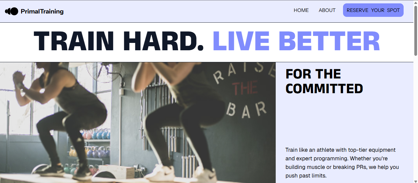 primal training gym image